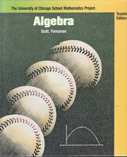 Imagen de archivo de Algebra (The University of Chicago School Mathematics Project, Teacher's Edition) a la venta por The Book Cellar, LLC