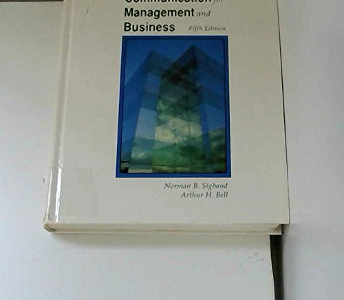 Imagen de archivo de Communication for Management and Business a la venta por Red's Corner LLC