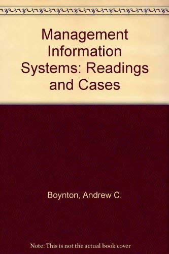 Stock image for Management Information Systems : Readings and Cases for sale by Better World Books
