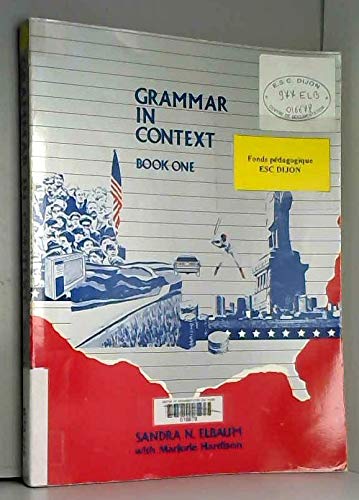 Beispielbild fr Grammar in Context zum Verkauf von Better World Books