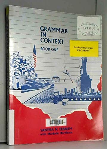 Imagen de archivo de Grammar in Context a la venta por Better World Books