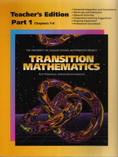 Beispielbild fr Transition Mathematics Teacher S Edition Part 1 Chapters 1 6 zum Verkauf von Better World Books