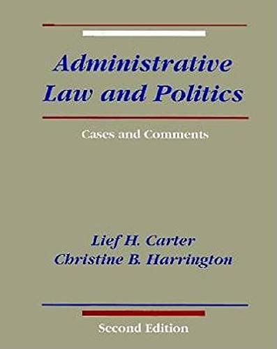 Beispielbild fr Administrative Law and Politics: Cases and Comments: Cas&Comm2 90 zum Verkauf von NEPO UG