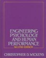 Imagen de archivo de Engineering Psychology and Human Performance a la venta por Better World Books