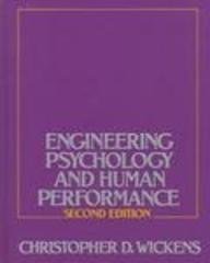 Stock image for Engineering Psychology and Human Performance for sale by Better World Books