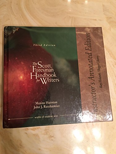 Stock image for The Scott, Foresman Handbook for Writers for sale by HPB-Red