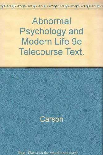 Stock image for Abnormal Psychology and Modern Life 9e Telecourse Text. for sale by BOOK'EM, LLC