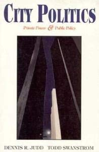 Beispielbild fr City Politics: Private Power and Public Policy zum Verkauf von Wonder Book