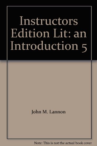 Beispielbild fr Instructors Edition Lit: an Introduction 5 zum Verkauf von Redux Books