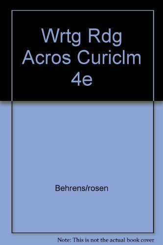 Stock image for Writing and Reading Across the Curriculum (students edition) for sale by Christian Book Store