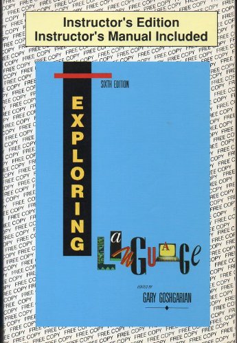 Imagen de archivo de Exploring Language IE a la venta por Robinson Street Books, IOBA