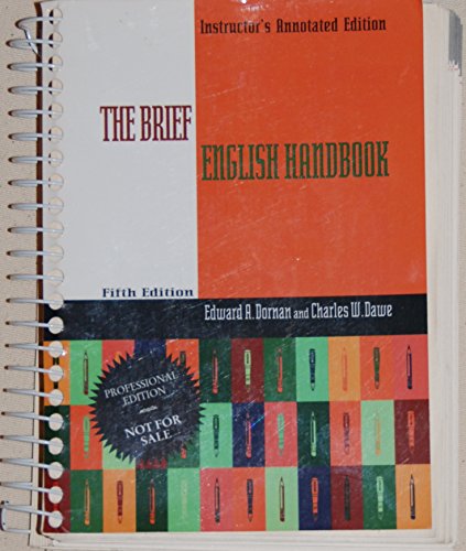 Imagen de archivo de The Brief English Handbook a la venta por HPB Inc.