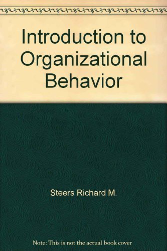 Imagen de archivo de Introduction to Organizational Behavior a la venta por -OnTimeBooks-