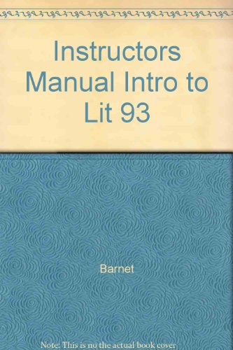 Teaching an Introduction to Literature: Fiction, Poetry, Drama (9780673540584) by Sylvan Barnet