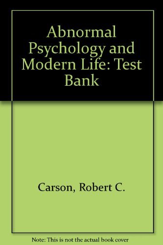 Stock image for Abnormal Psychology and Modern Life: Test Bank for sale by Nationwide_Text