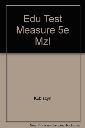 Stock image for Edu Test Measure 5e Mzl for sale by Ashworth Books