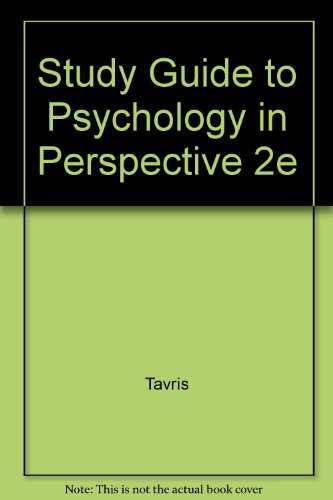 9780673984203: Study Guide to Psychology in Perspective 2e