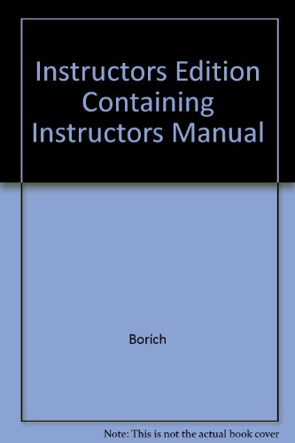 Stock image for Instructors Edition Containing Instructors Manual for sale by Irish Booksellers