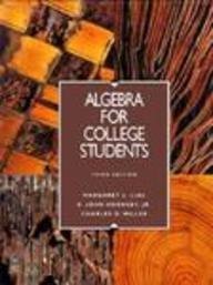 Beispielbild fr Algebra for College Students zum Verkauf von Half Price Books Inc.