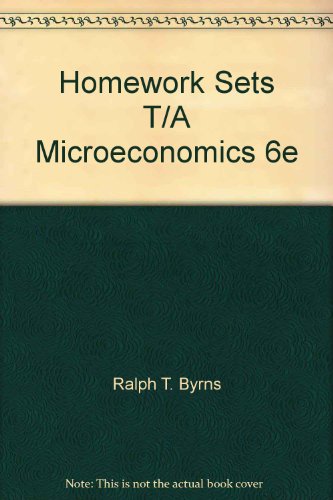 Imagen de archivo de Homework Sets T/A Microeconomics 6e a la venta por The Book Cellar, LLC