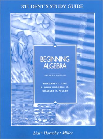 Imagen de archivo de Beginning Algebra: Student's Study Guide a la venta por HPB-Red