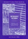 Imagen de archivo de Beginning Algebra: Student's Solution Manual a la venta por EKER BOOKS