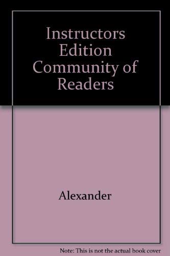 Stock image for A Community of Readers- A Themactic Approach to Reading- Instructor's Edition for sale by a2zbooks