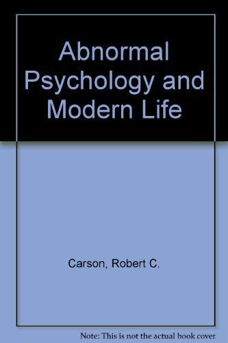 Stock image for Abnormal Psychology and Modern Life for sale by HPB-Red