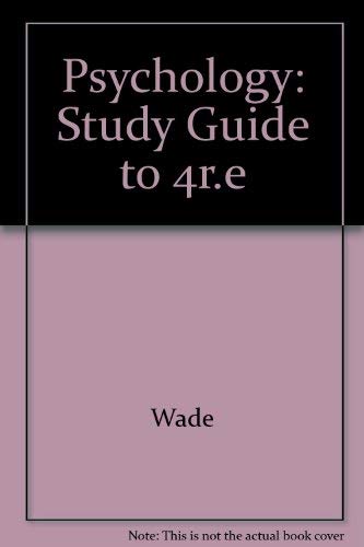 Stock image for Study Guide and Practice Tests to accompany Psychology, 4th Ed for sale by HPB-Red