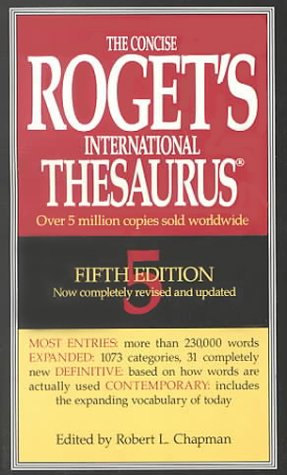 9780673997067: The Concise Roget's International Thesaurus (Call on Price. Correct Price 15.73 As of 10/13/00. Jm)