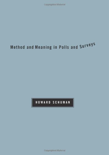 Beispielbild fr Method and Meaning in Polls and Surveys zum Verkauf von Better World Books