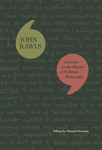 Lectures on the History of Political Philosophy (9780674030633) by Rawls, John