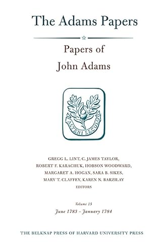 Beispielbild fr Papers of John Adams V15, June 1783 - January 1784 zum Verkauf von PBShop.store US