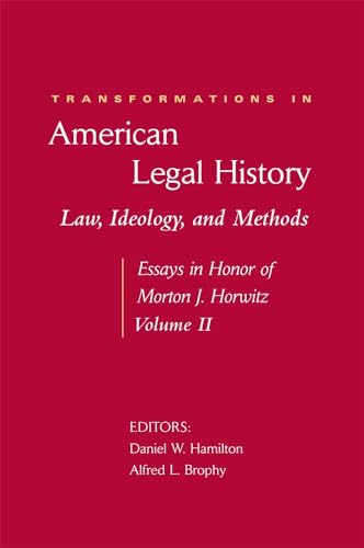 Beispielbild fr Transformations in American Legal History Volume II zum Verkauf von Blackwell's
