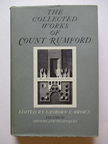 Beispielbild fr Collected Works of Count Rumford: Volume III zum Verkauf von Book Bear