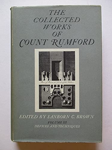 Stock image for Collected Works of Count Rumford: Volume III for sale by Book Bear