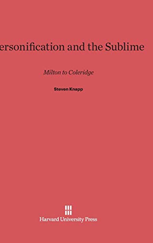 9780674181663: Personification and the Sublime: Milton to Coleridge