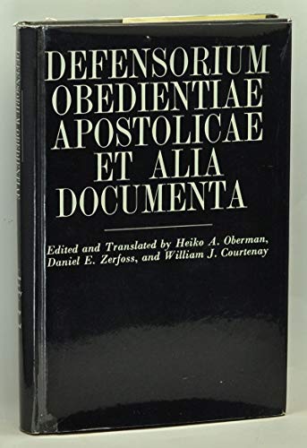 Stock image for Defensorium Obedientiae Apostolicae Et Alia Documenta for sale by Alplaus Books