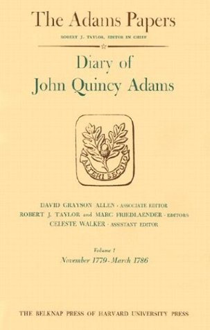 Imagen de archivo de Diary of John Quincy Adams, Volumes 1 and 2: November 1779 - December 1788 a la venta por Irish Booksellers