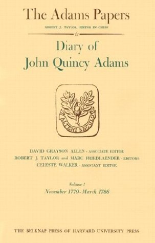 Stock image for Diary of John Quincy Adams - November 1779 - December 1786 for sale by Better World Books