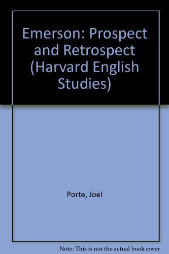 Stock image for Emerson: Prospect and Retrospect (Harvard English Studies) for sale by Books From California