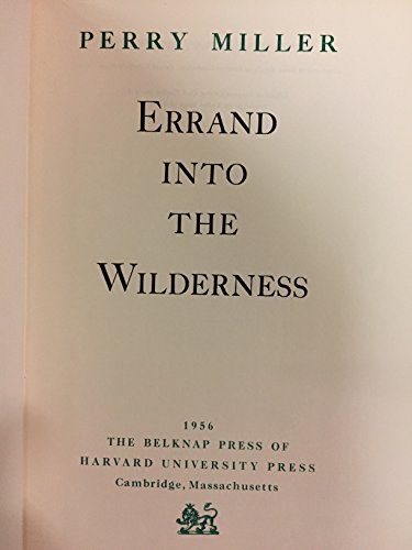 9780674261518: Errand into the Wilderness