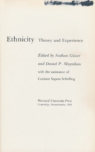 Stock image for Ethnicity : Theory and Experience for sale by Better World Books