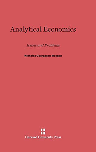 9780674281622: Analytical Economics: Issues and Problems