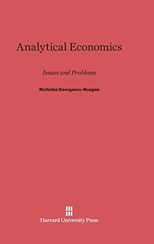 9780674281622: Analytical Economics