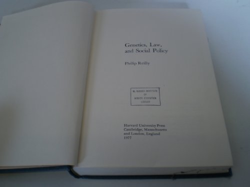 Imagen de archivo de Genetics, Law, and Social Policy a la venta por Valley Books