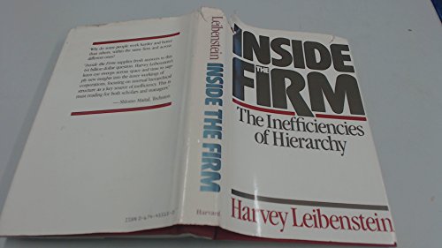 Beispielbild fr Inside the Firm : The Inefficiencies of Hierarchy zum Verkauf von Better World Books