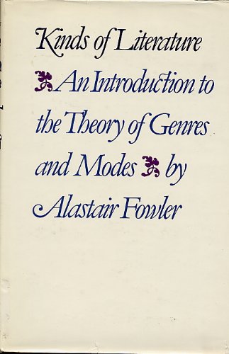 9780674503557: Fowler: Kinds of Literature : an Introduction T O Theory of Genres & Modes (Cloth)