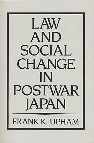 Stock image for Law and Social Change in Postwar Japan for sale by Wonder Book