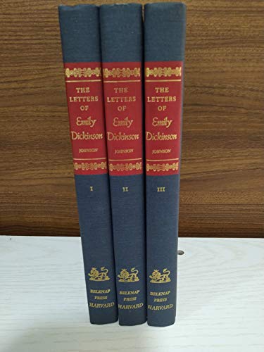 The Letters of Emily Dickinson in 3 Volumes in Slipcase - DICKINSON, Emily with Thomas Johnson and Theodora Ward (eds)